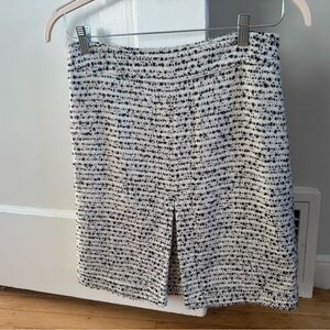 Tory Burch Tweed Mini Skirt Navy & Cream